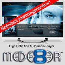 Be�p�tett jukebox a Mede8er-en is