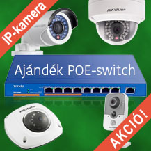 Aj�nd�k switch n�gy IP-kamera v�s�rl�sakor