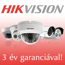 3 �v garancia Hikvision kamer�kra